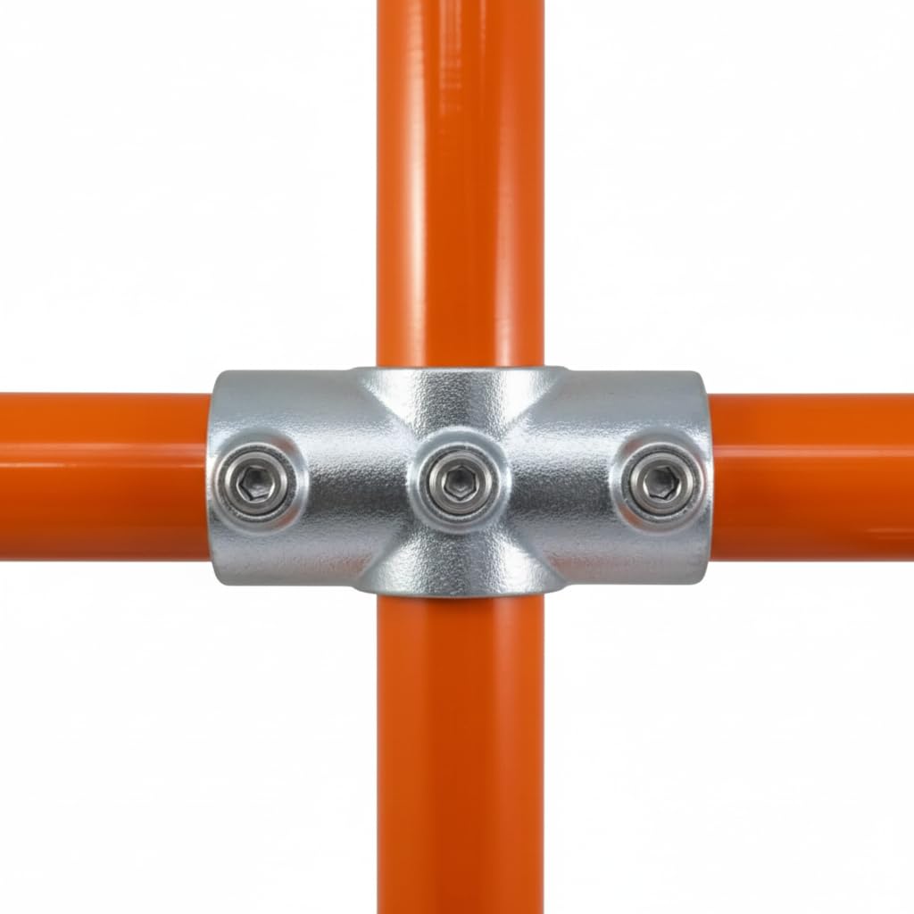 119D Two Socket Cross Key Clamp Fittings for Standard 48.3mm Tube | Heavy Duty Galvanized Iron Handrail, Railing & Scaffold Tube Clamps โ image 1