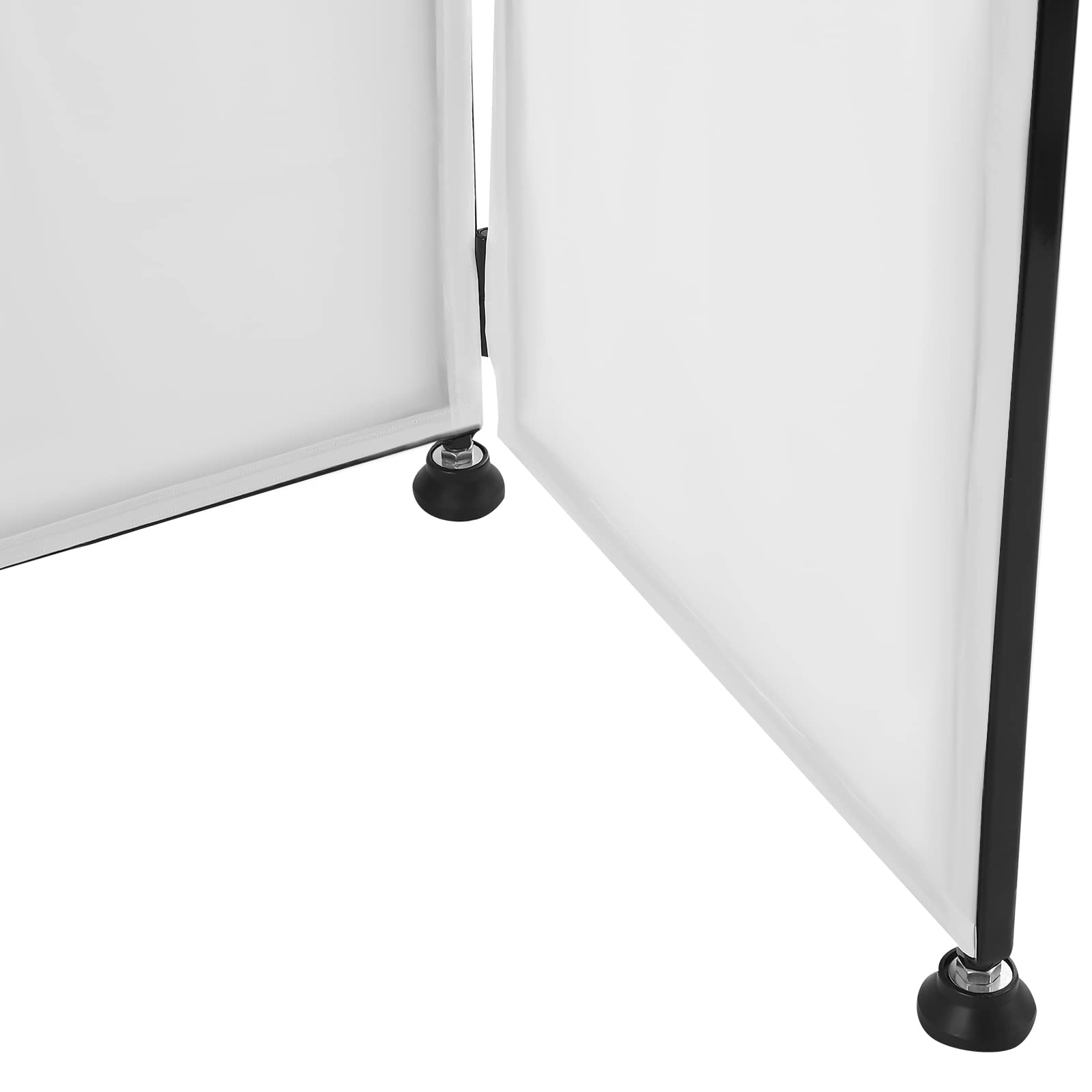 Cabina piatta in metallo per facciate DJ per eventi, 20 x 40 pollici, con borsa per il trasporto, include pannelli bianchi e neri, per quadrati pubblici, piste di ghiaccio, forniture