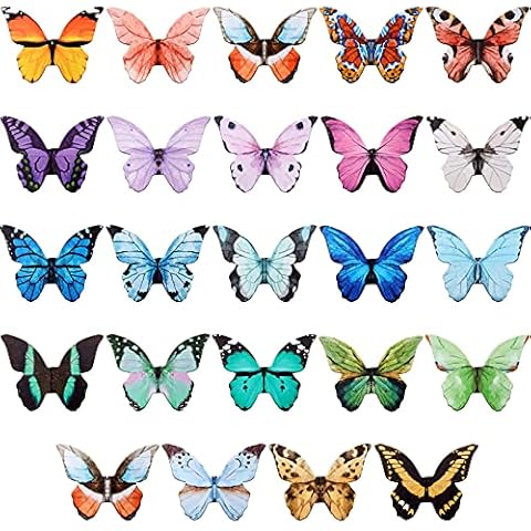 Nezyo 24 Pieces Magnetic Bookmarks Magnet Page Markers Foldable Page Clip Cute Book Marks for Students Reading Stationery Supplies Office Presents(Butterfly) Cover