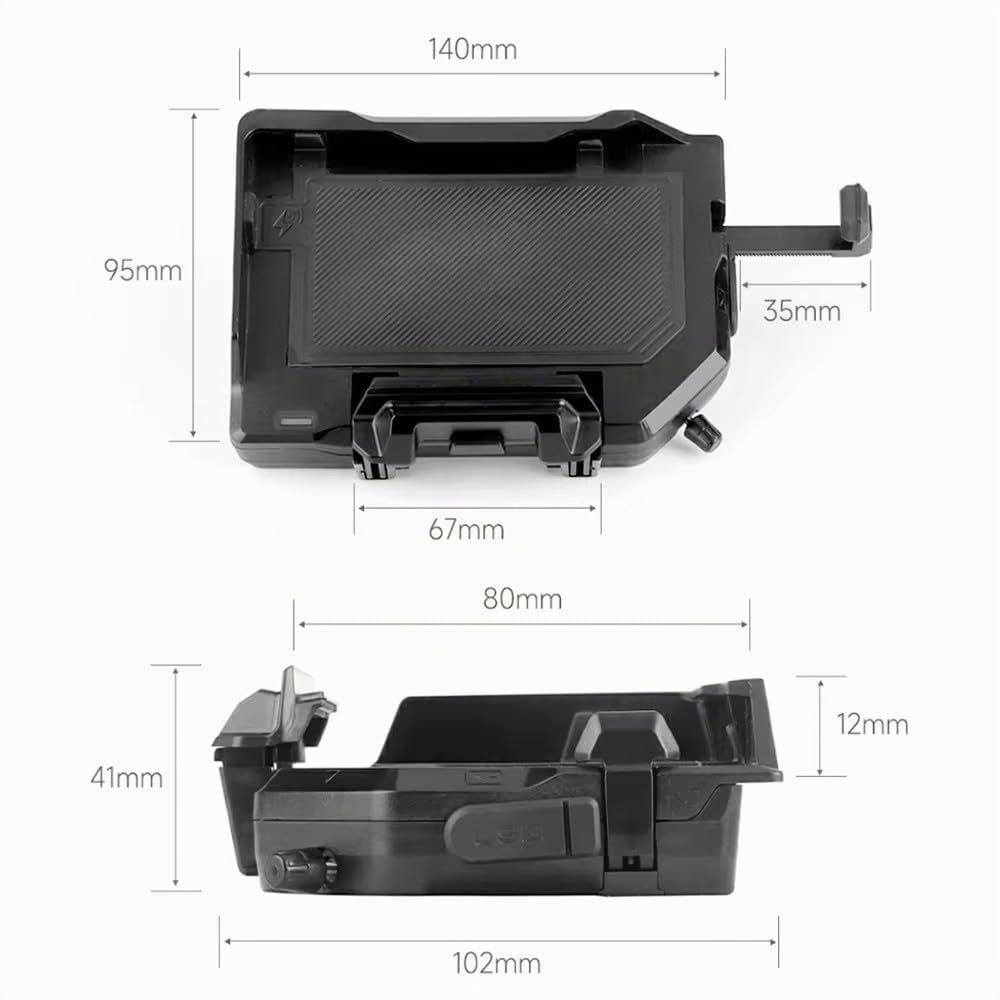 Nuovo supporto per telefono per moto Caricabatterie wireless USB Ricarica rapida per BMW R1200GS R1250GS Adventure R1300GS F750GS F850GS R1250R (Linea nera)