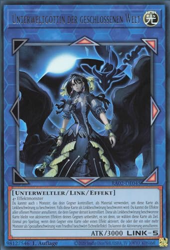 Unterweltgöttin der geschlossenen Welt (V.2) RA02-DE045 Ultra Rare Deutsch Boosterfrisch 1. Auflage - 25th Anniversary Rarity Collection II - mit ReCollectibles-Versandschutz - für Yu-Gi-Oh!