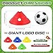 ShinyRelief Jumbo Disc Cones Jumbo Soccer Cones with Mesh Bag Giant Large Agility for Soccer Training Adult Sports(Multicolor,20 Pieces)