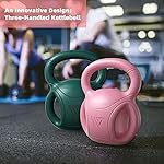 RUNWE 3 Handle Kettlebells Weight - Weight for Women Options 5, 10, 15 and 20 LB for Russian Twists AB Exercise, Weightlifting and Core Fitness Exercise Home Gym [Single in Sold] - Image 2