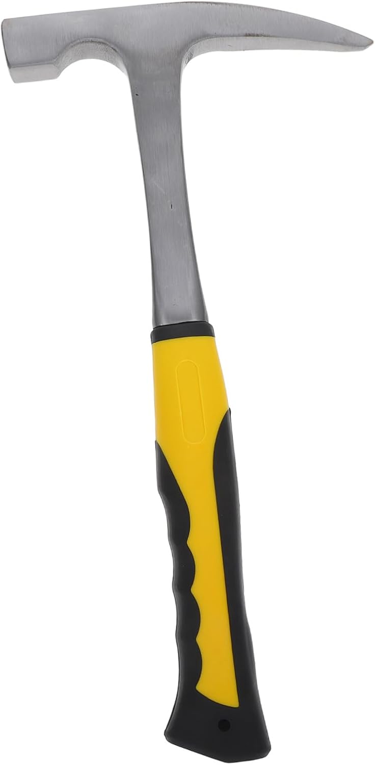 Uonlytech Rock Hammer with Pointed Tip Ergonomic Handle Geological Tool for Surveys and Exploration Design for Masonry and Geology Tasks