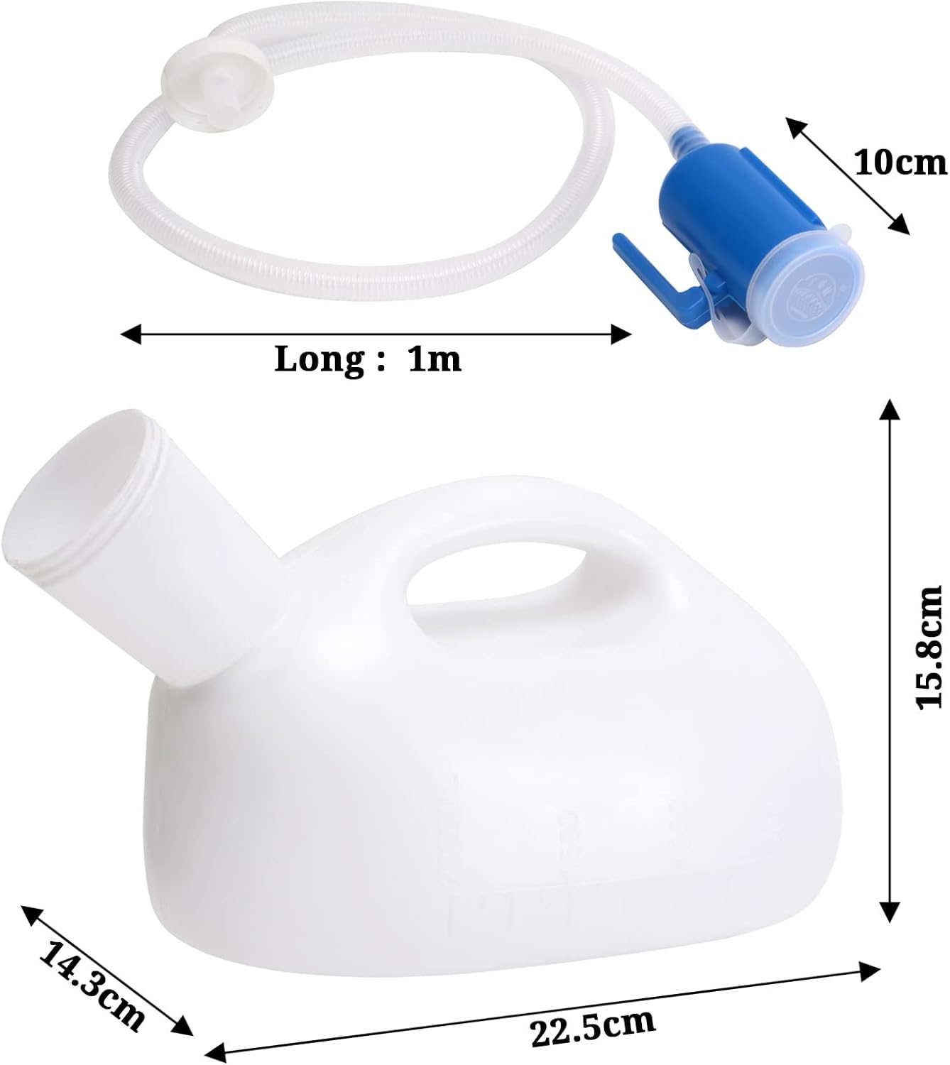 Tovee Male Urinals Bottle, 2000ML Urinal with Lid for Men Portable