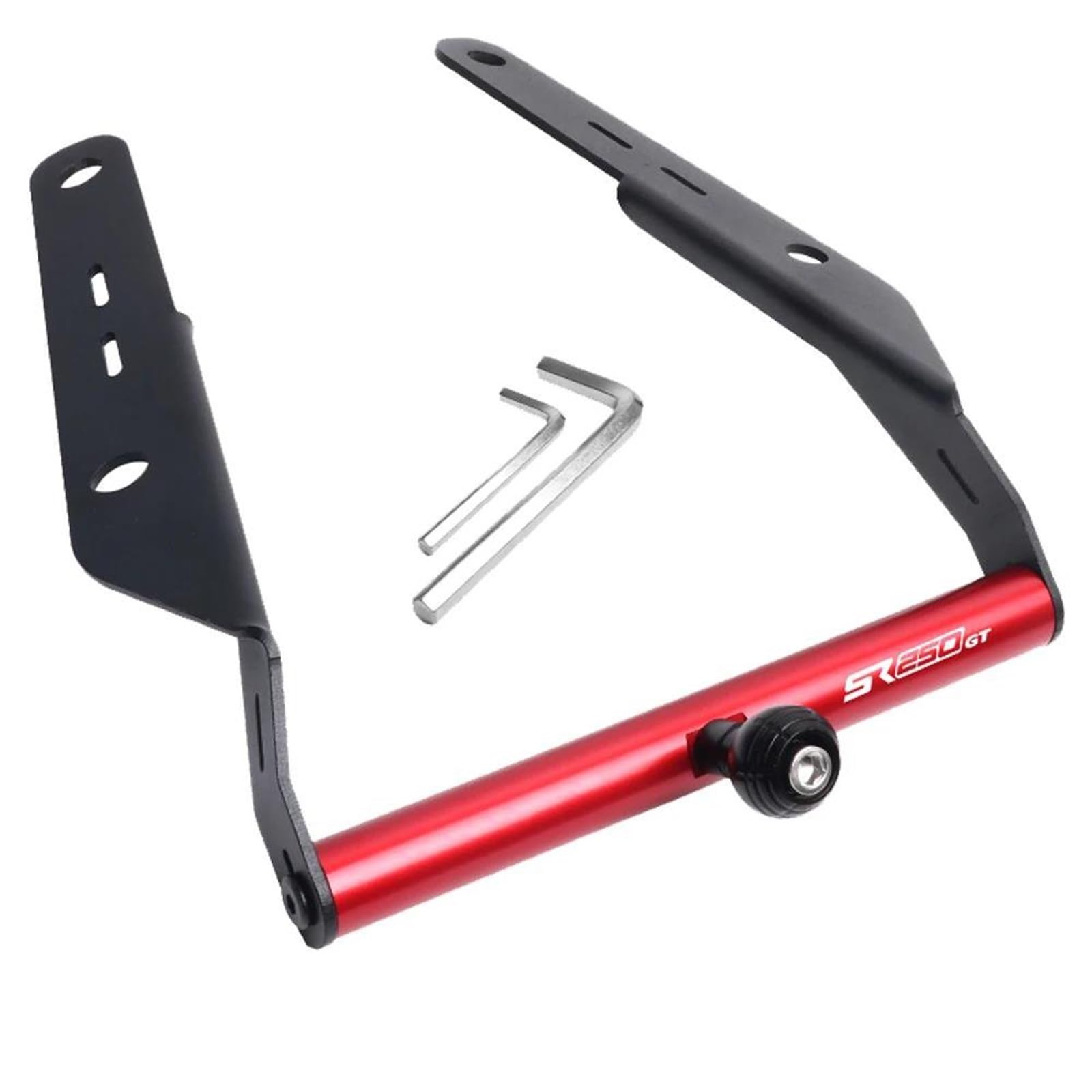 Porte GPS Support De Navigation GPS pour Moto pour VOGE SR3 SR 250, Support De Téléphone Portable, Extension De Barre Transversale Fixation Guidon(Rouge 2)