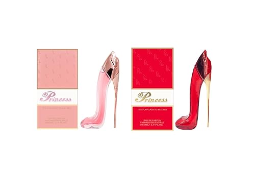 EB C Princess - Zapatos de tacón alto, color rojo y rosa, Eau de Parfum para mujer, 2.9fl oz, 2.9 onzas líquidas (paquete de 2)