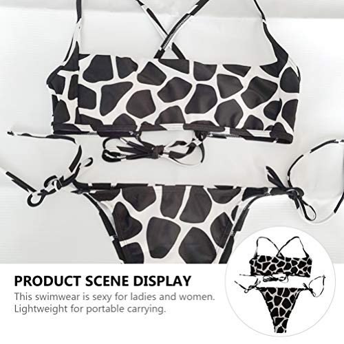 SOIMISS Mulheres Cinta Biquíni Top Maiô Fio Dental Maiô Fissão Swimwear (Preto- M)