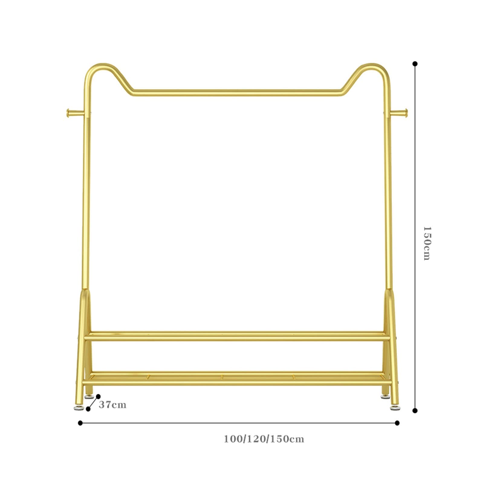 Heavy Du Metal appendiabiti Hanr - Appendiabiti autoportante con ripiani a 2 ripiani per camera da letto Sto - Slish d h 150 cm Multi-Function Garment nizer