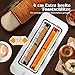 Aigostar Toaster 4 Scheiben, LED-Touchscreen, Toaster Langschlitz, 4 cm extra breite Toastschlitze & Brotzentrierung, 6 Bräunungsstufen, Auftau-, Aufwärm- & Stoppfunktion, 1400W, Edelstahl matt