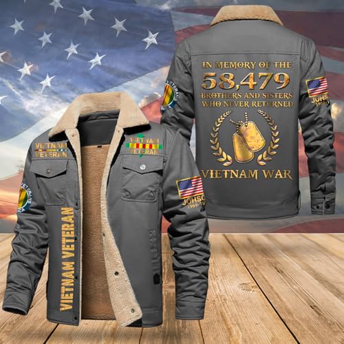 Personalized Vietnam Veteran Fleece Lined Polyester Jacket Vietnam Veteran Plucked Jacket For Men Keepsake Gifts For Grandpa Husband Dad2