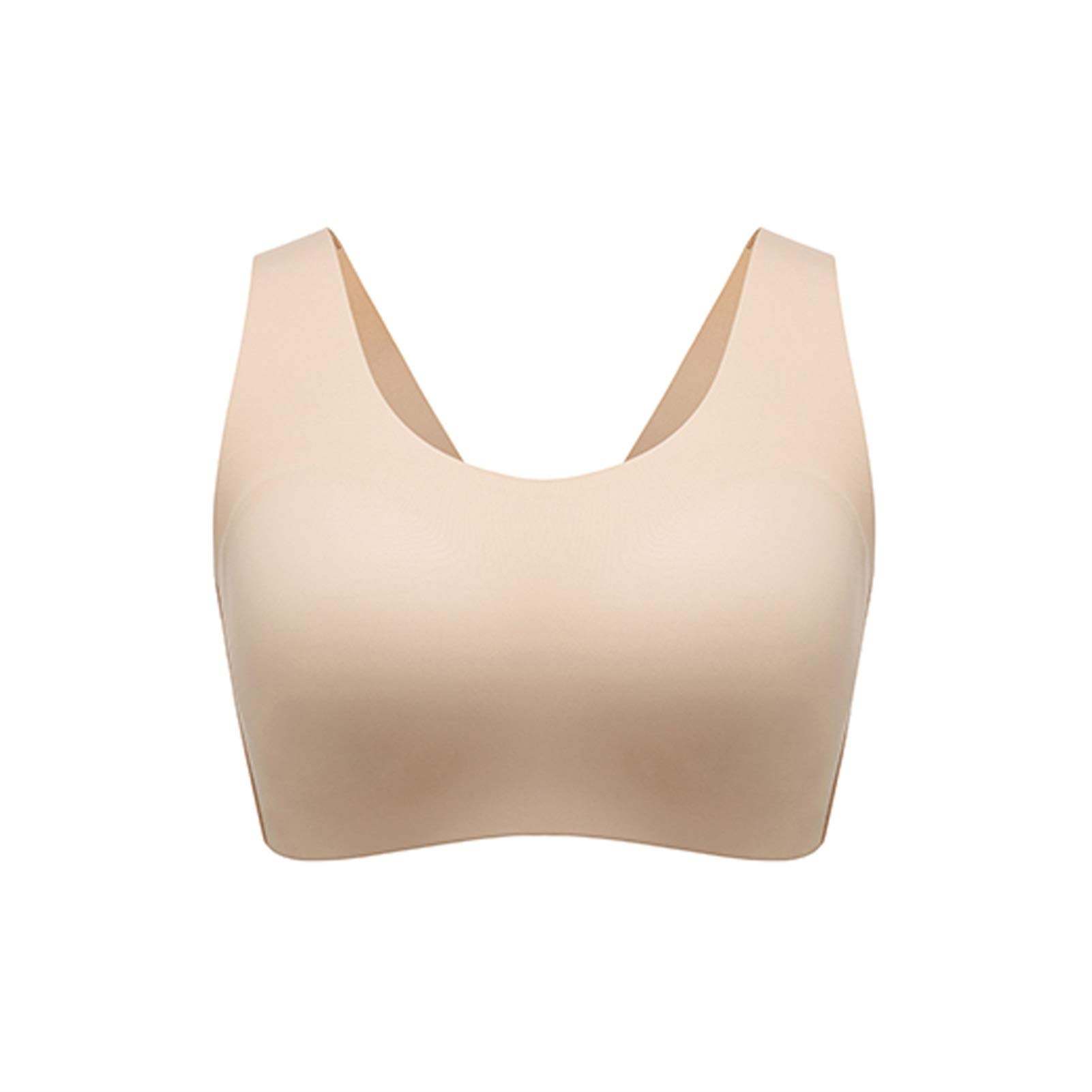 Soutien-gorge sans armatures pour femme - Confortable et invisible - Sans armatures - Soutien-gorge de sport - Couleur : chair