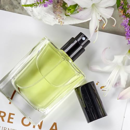 50ml/1.7 Oz Glass Spray Bottle Perfume Atomizer,Travel Refillable Perfume Bottles Empty Classic Spray Bottle 2Pack (Black, 50ml)4