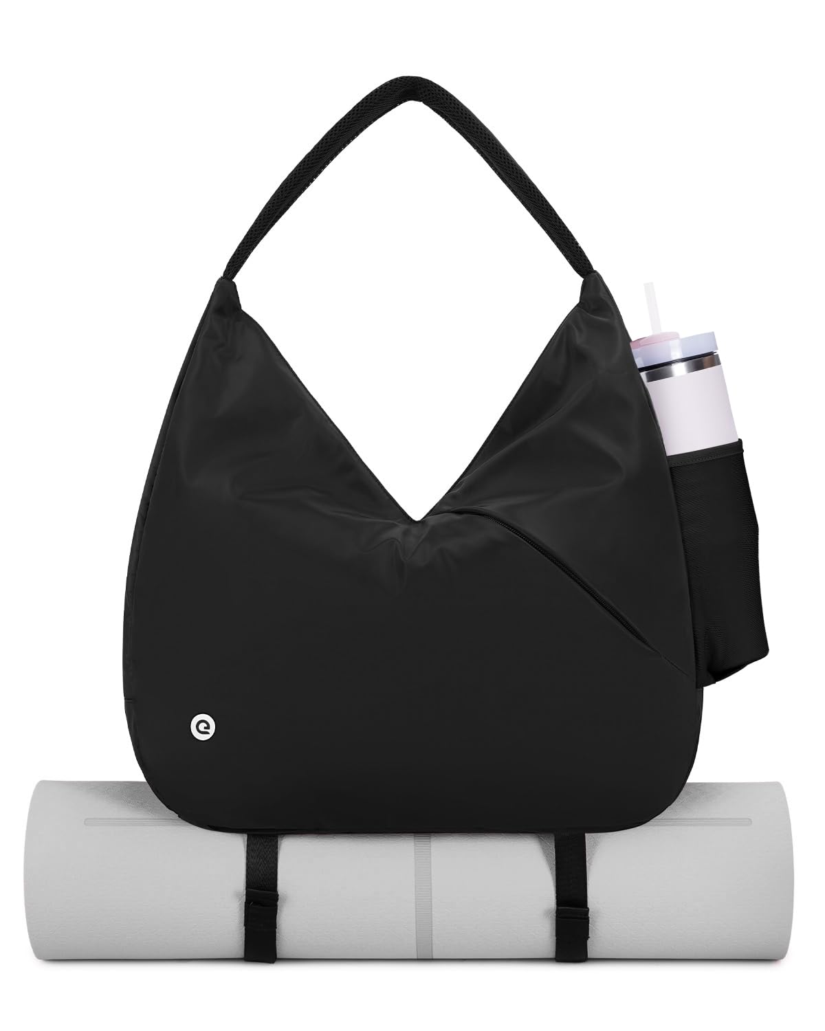 Ceneda Large Gym Bag for Women Sports Duffel Bag with Hidden Yoga Mat Holder & Shoe Compartment Workout Dance Tote Bag with Wet Pocket Overnight Weekender Bag for Travel Yoga