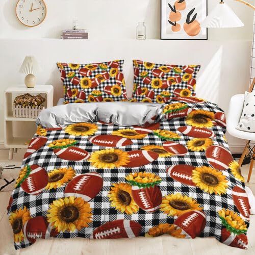 Funda nórdica 155x220cm de microfibra suave con estampado de girasoles para cama 90
