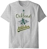 MLB Oakland Athletics Men's 58T Tee, Steel Heather, Large