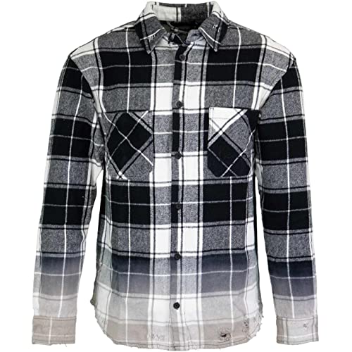 Karl Kani Chest Signature Flannel Hemd (S, Black/White)