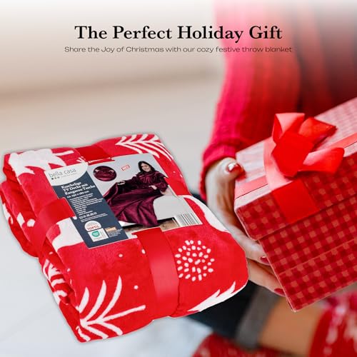 Christmas-Throw-Blanket-Luxurious-Red-Reindeer-and-Tree-Design-Soft-Plush-Microfiber-Fleece-Perfect-for-Couch-Sofa-Bed-Cozy-Lightweight-Winter-Decor-50-x-60