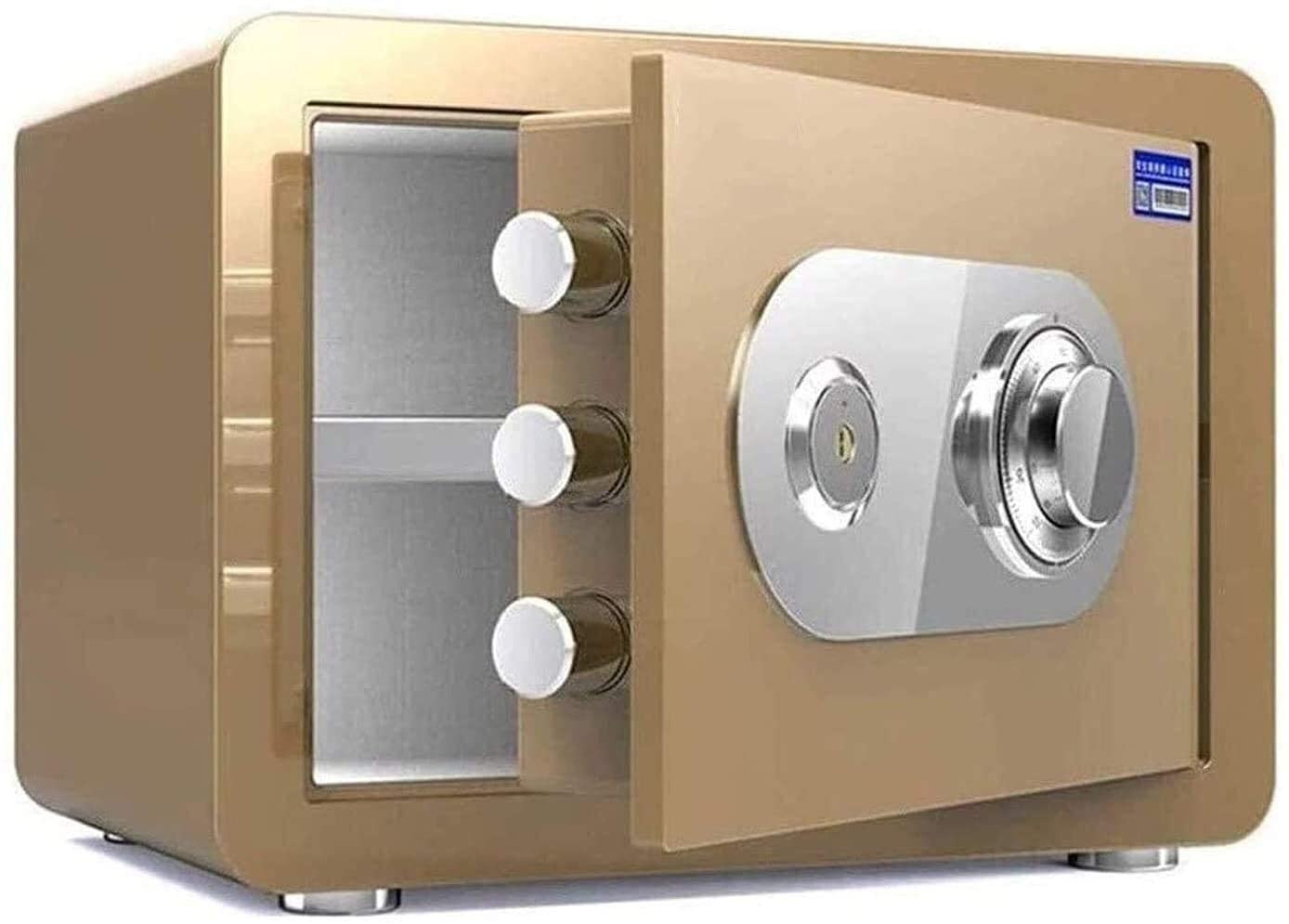 Cassetta di Sicurezza Cassette di Sicurezza ignifughe Impermeabili e con Serratura Cassette di Sicurezza con Chiavi per riporre Gli Adulti Allarme Personale nell'armadio Cassetta della Password