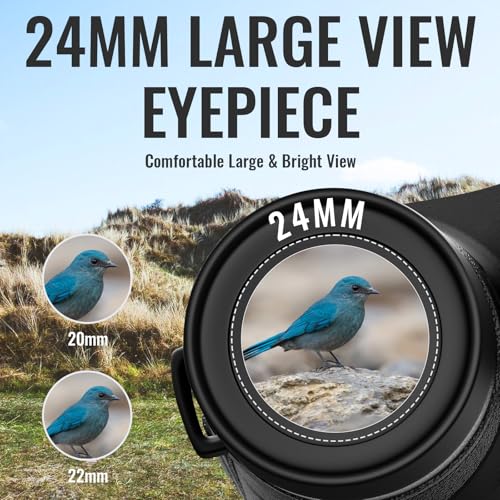 Binoculares 12x50 HD óptica con adaptador para celular y trípode miniatura 3