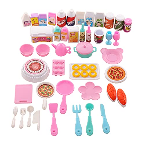 Miunana 43 Accesorios De Comida Simulados para Muñeca De 28-30 cm De 11,5 Pulgadas (No Incluye Muñeca)