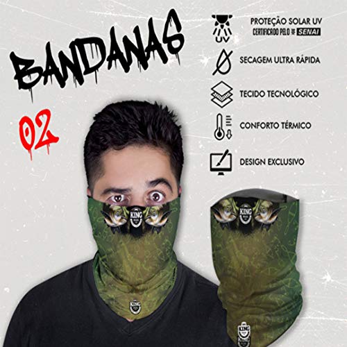 Bandana Mascara Pesca King com Proteção Solar UV 02 Tambaqui
