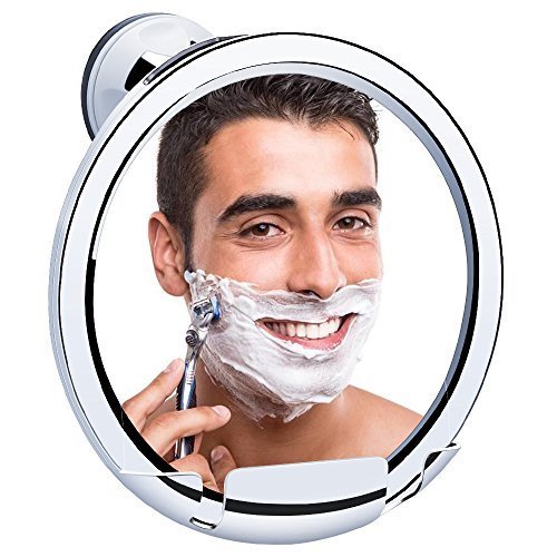 KEDSUM Fogless Shower Mirror, No Fog Bathroom Mirror with Razor Holder, Fog Free Shaving Mirror with Upgraded Strong Locking Suction, Fogless Mirror for Shower with 360°Rotation