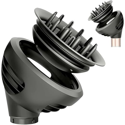 MAYCREATE® Wave Curl Diffuser for Dyson Airwrap Attachment, Dome and Diffuse Mode Diffuser Attachment for Dyson Airwrap HS01/HS05/HS08 for Enhance Curl and Control Wavy Hair