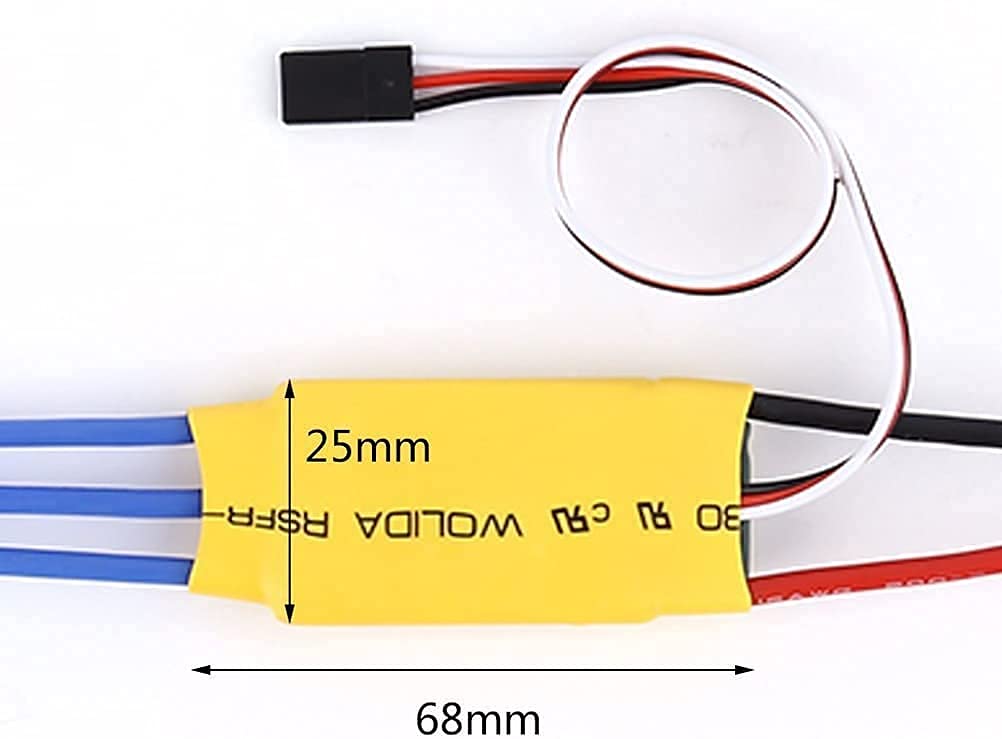 Contrôleur ESC Brushless 30A YUNIQUE - Max 210 000 Tr/min - UBEC 5V - Compatible Hélicoptères Et Quadrirotors - Jaune