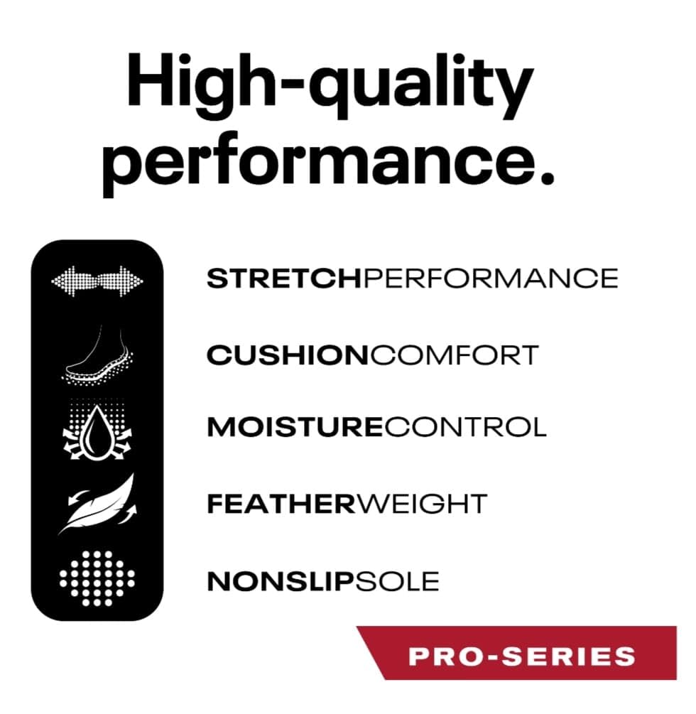 Reebok Men's Socks Pro-Series Crew Black (6 Pack) Size 6-12,5, Socks 10-13