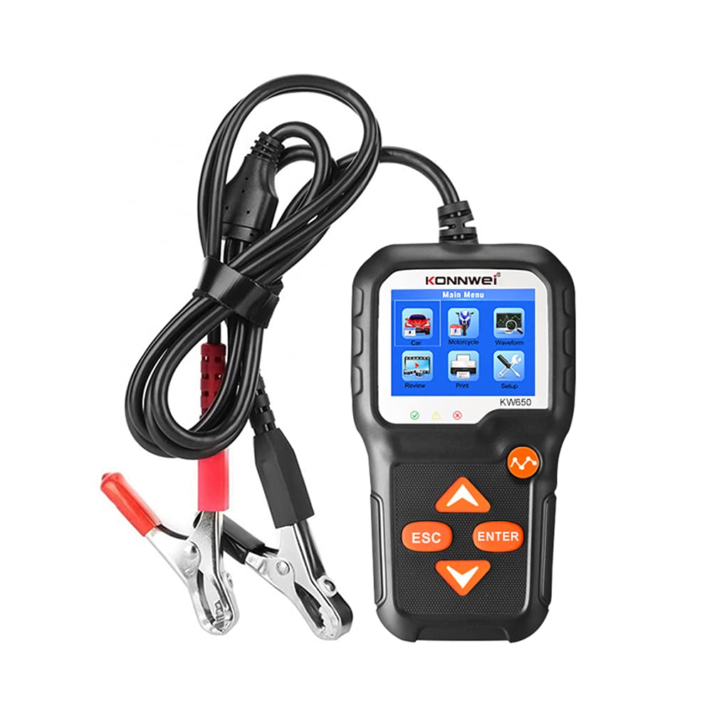 YONGYAO KW650 Tester akumulatora samochodowego 6V 12V analizator akumulatora 2000CCA Narzedzie do testowania rozruchu samochodowego ladowania