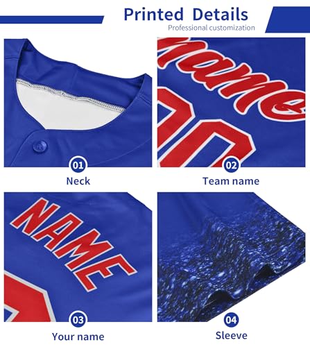 Personalized Baseball Jersey with Custom Name Number Logo Printed Stitched Sport Shirt for Youth Men Women miniatura 4