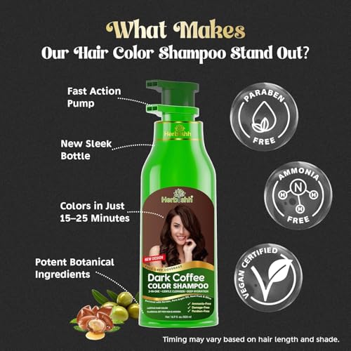 Herbishh Dark Coffee 3 in 1 Shampoo Tinte y Mascarilla 150 ML Pack 2 miniatura 3