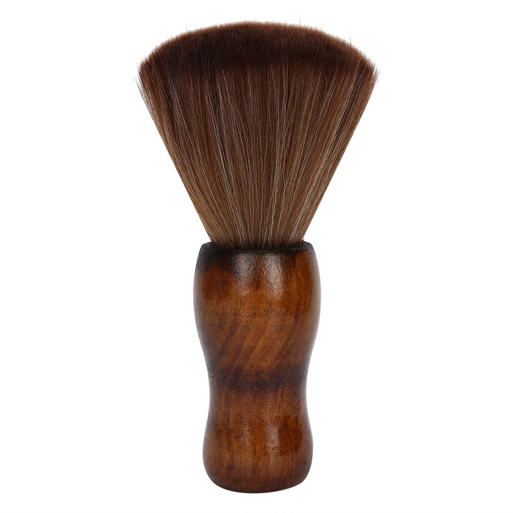 Cepillo de barrido de pelo roto genérico, mango de madera, cepillo suave para el cuello, cepillo para polvo para salón