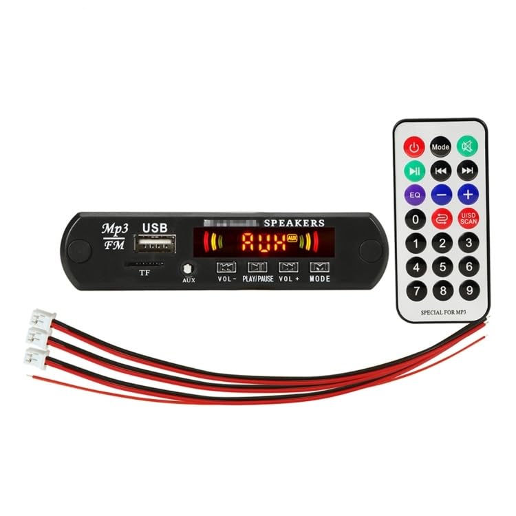 Image of 12V Audio MP3 Player Decoder Board FM Radio TF USB 3.5mm AUX, with Bluetooth /Recording Call Function /Power Amplifier /Remote Control
