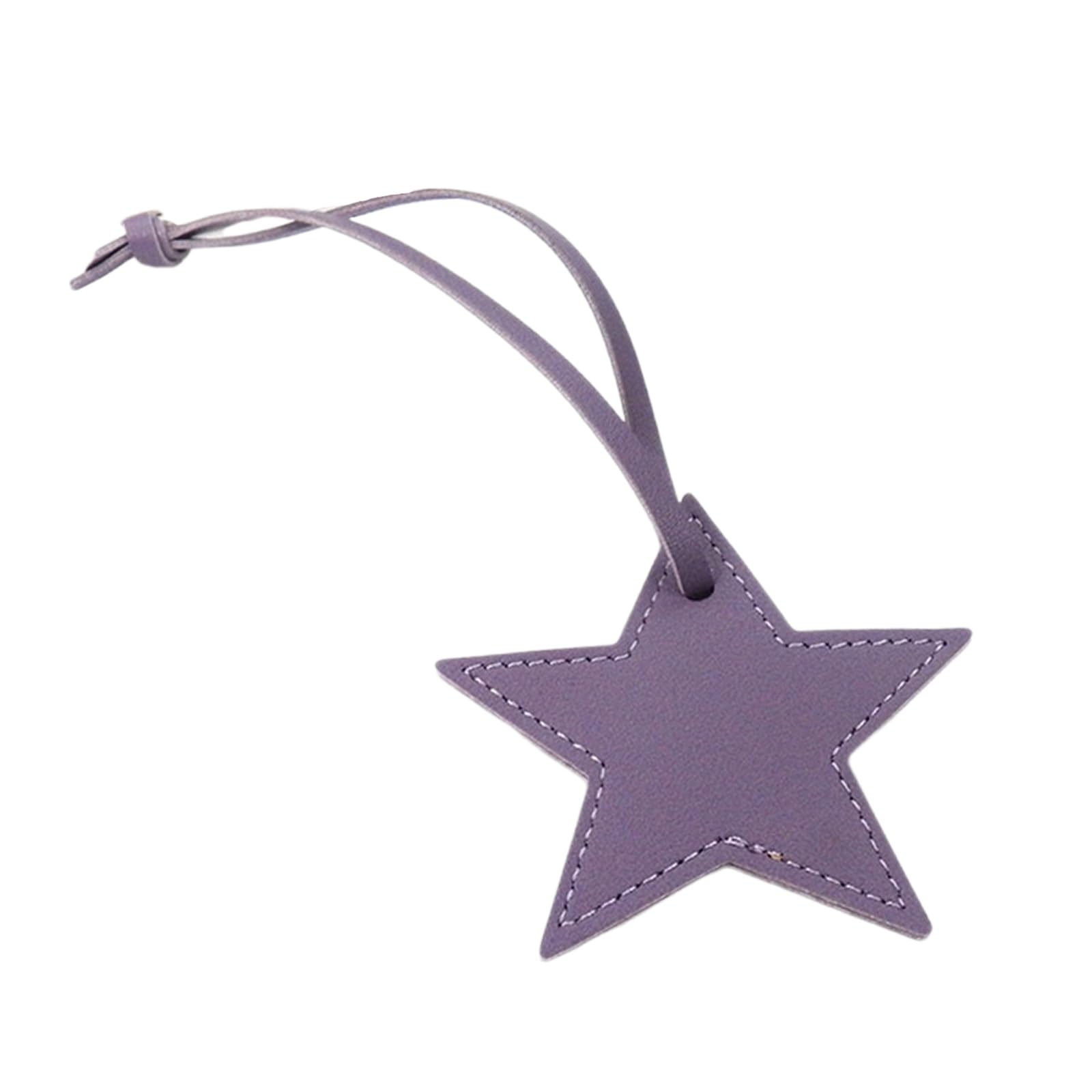 Baodss Star Shaped Leather Luggage Charm Versatile Five-pointed Star Keychain for Women Girls Fashionable Bag Accessory