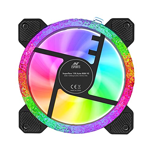 Image of Ant Esports Royaleflow 120 AUTO RGB V2 Dual Sided RGB Ring Illumination Case Fan I Cooler