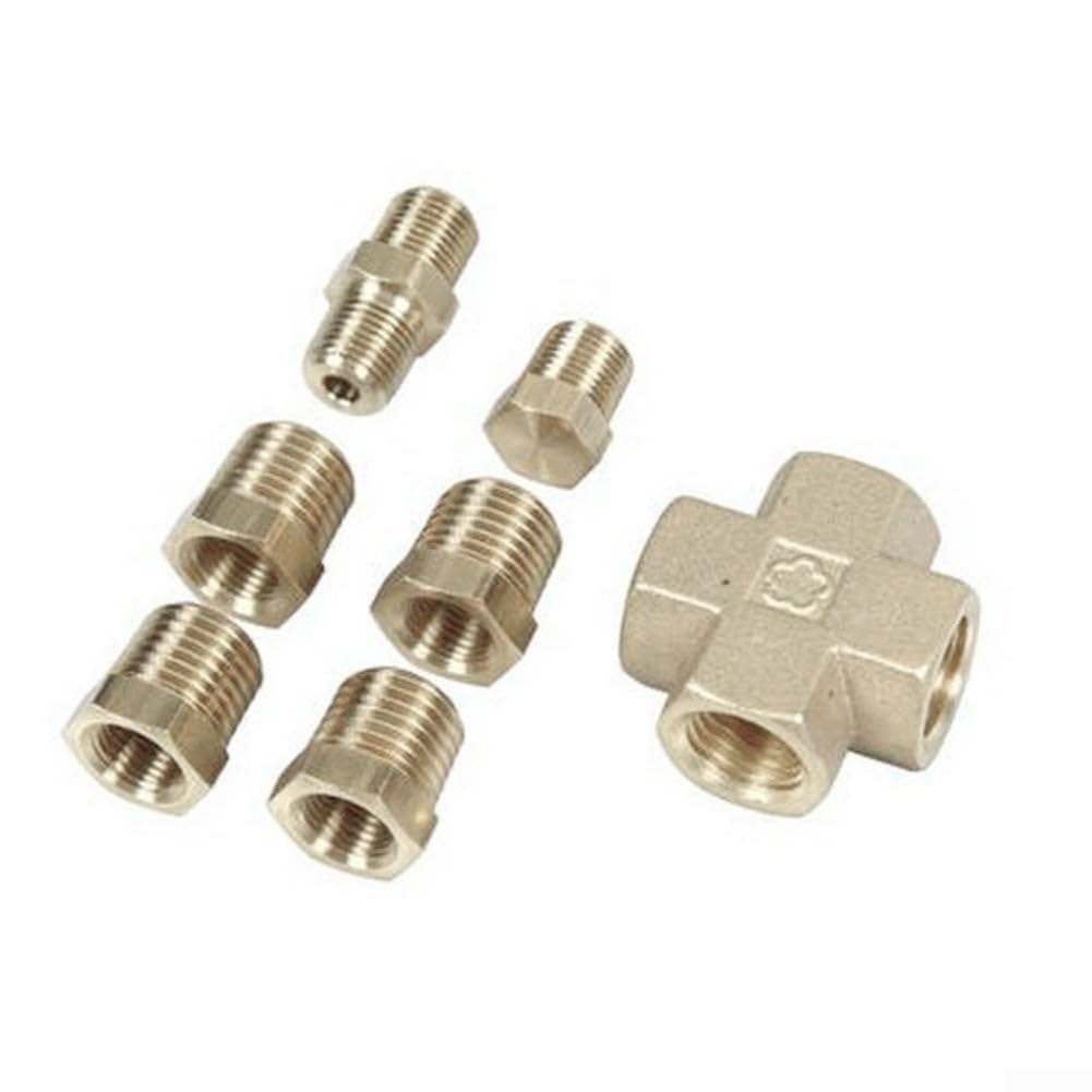 Ölsensor-Adapter-Verteiler mit 1/8 27 NPT und 1/4 18 NPT-Gewindeanschlüssen, bietet sichere Montage für Druck- und Temperatursensoren im Automobilbereich