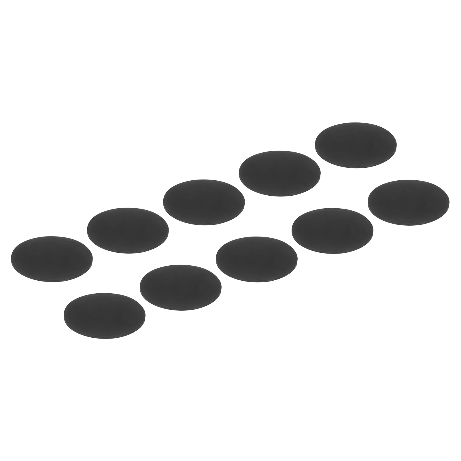 sourcing map 10 Pcs Non Slip Furniture Pads, 7/2" (90mm x 2mm) Self Adhesive Furniture Grippers Rubber Anti-Scratch Feet Round Chair Leg Pads Floor Protectors for Hardwood Floor, Black