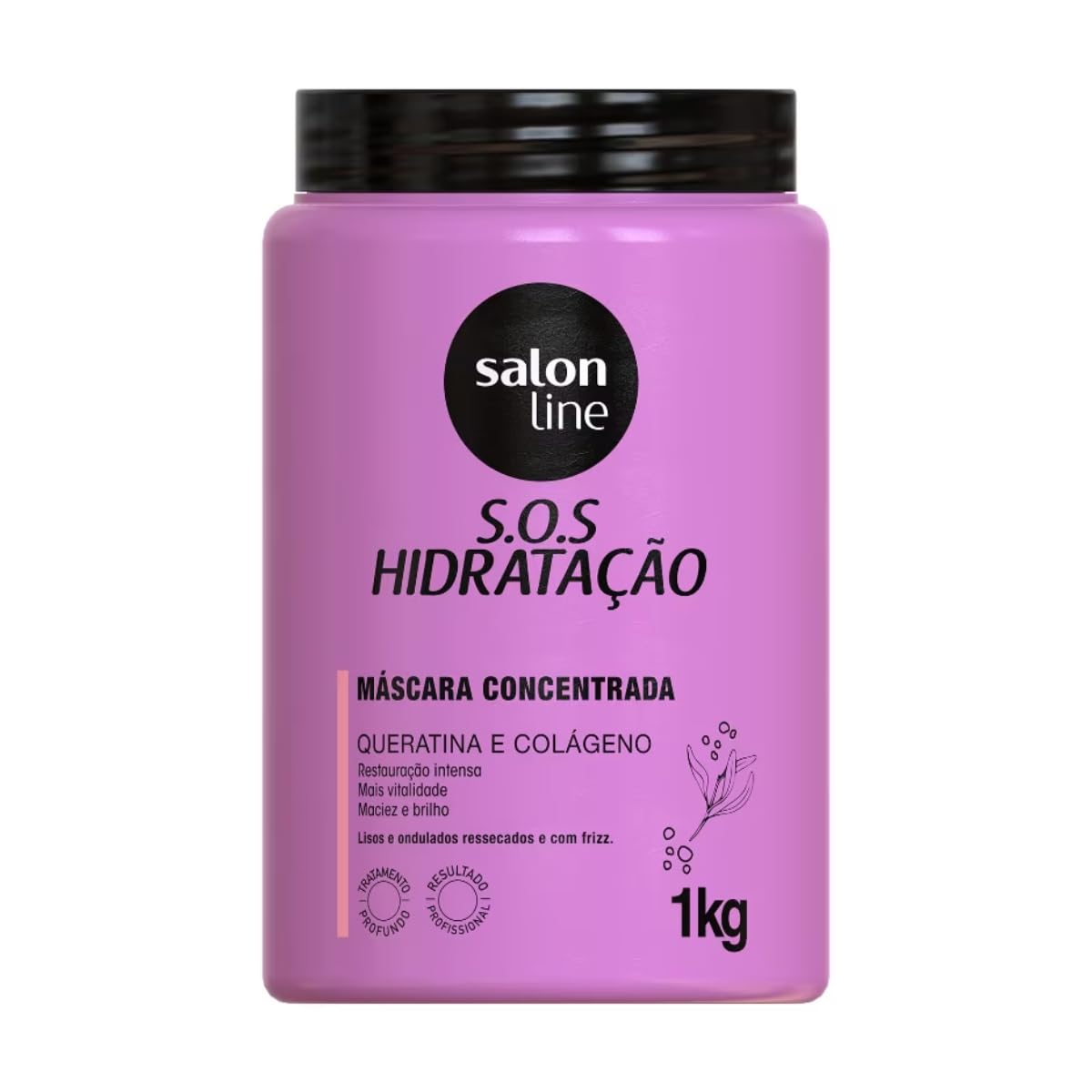 Linha Tratamento (SOS Hidratacao) Mascara Bio-Reconstrucao Fortalecedora, 1000 Gr - (Strenghtening Bioreconstruction Moisturizing Mask Net 35.3 Oz)