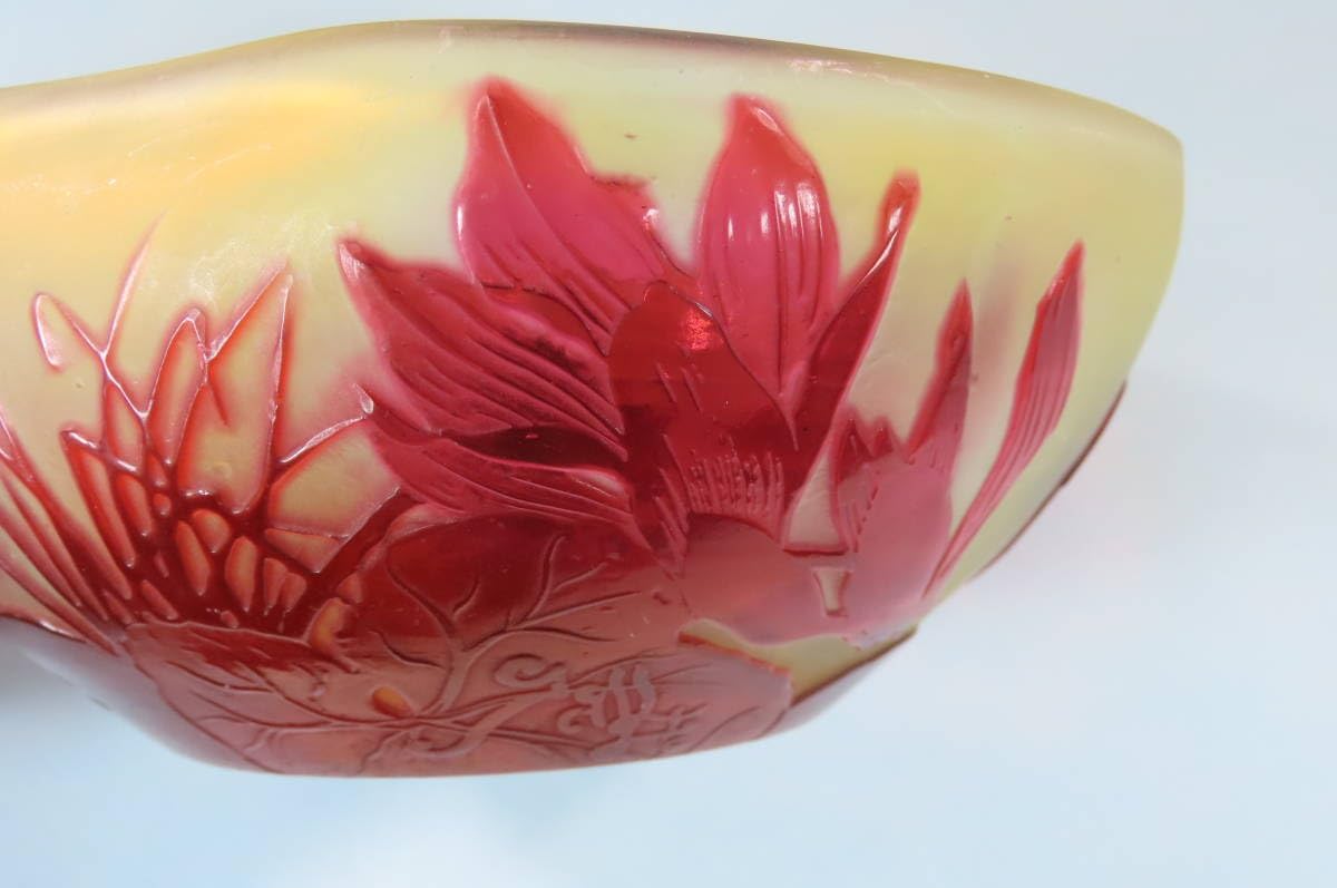 ガレガラス　菓子器　鉢　送料込み0119 ガレガラス 菓子器 鉢 送料込み0119 ガレガラス 菓子器 鉢 送料