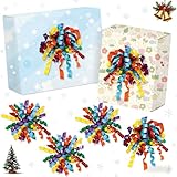 Allisway Geschenkschleife, 6 Pcs Geschenkband, Selbstklebende Geschenkband Weihnachten, Farbkombinationspaket, Geeignet für Geburtstage, Hochzeitsfeiern, Geschenkverpackungsdekorationen