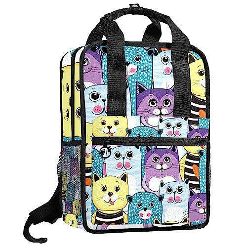 Sac d'école pour filles et garçons avec bretelles réglables et motif animal