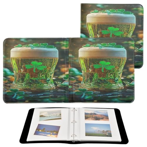 Álbum de Fotos Autoadhesivo DIY Scrapbook Álbum Trébol Cerveza Día de San Patricio 3 Anillas Álbum de Fotos 40 Páginas 8x10 para Recuerdos miniatura 2