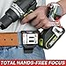 KUNN 2-Pack Drill Holder for Tool Belt, Value Set of Drill Belt Clips & Tape Measure Holsters | Quick-Release Hook | Fits 2.7
