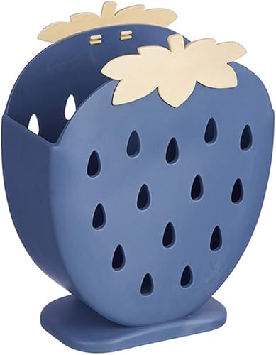 AKOAK Paquete de 1 soporte para palillos de fresa, caja de almacenamiento de cubiertos, adecuado para almacenar cucharas, palillos, cucharas,