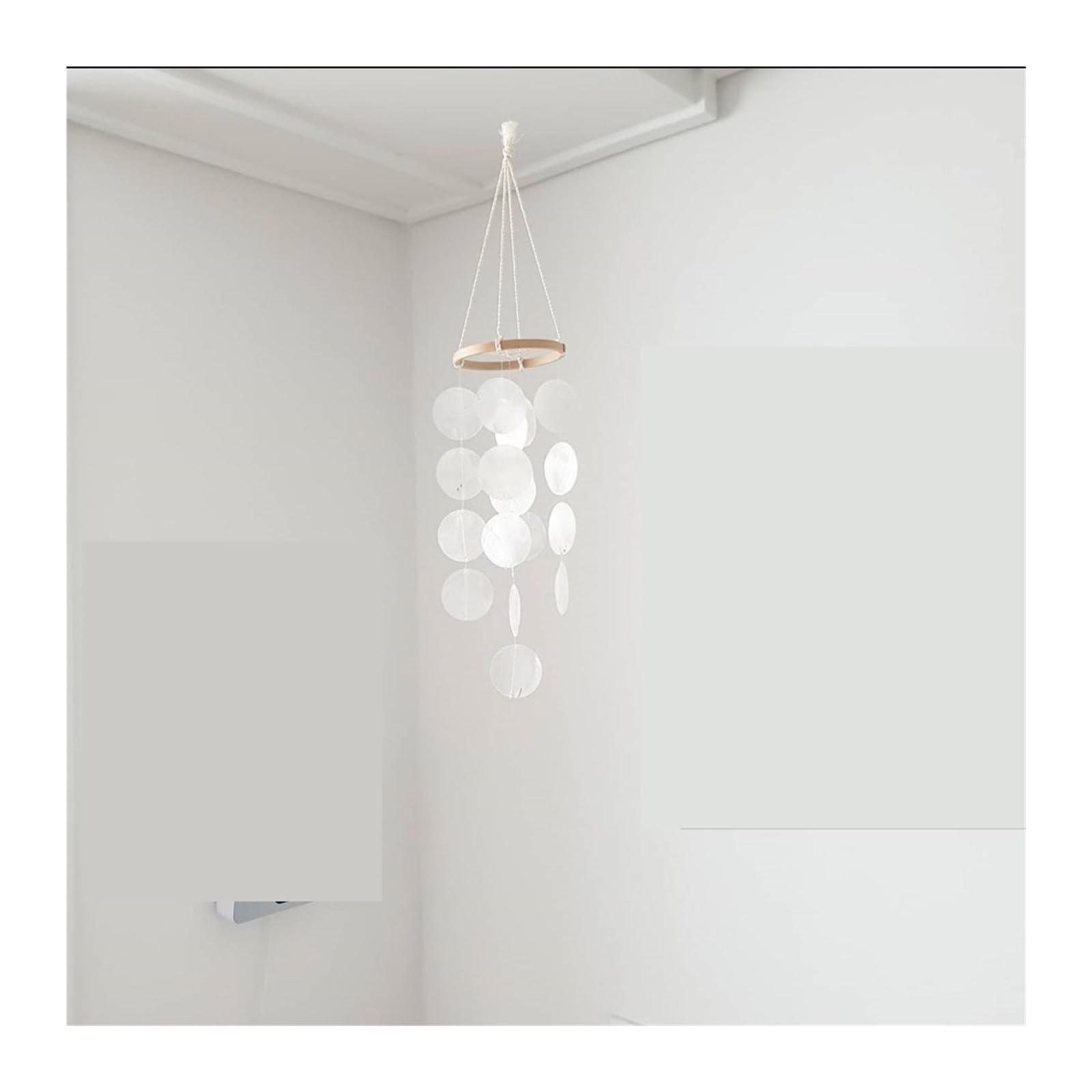 Seashell Wind Chimes - Outdoor Indoor Hanging Dream Catchers(White)