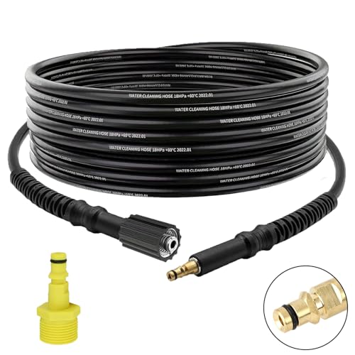 32.8Ft/10M High Pressure Washer Hose with Quick Connect Adapter - Replacement Hose for Kärcher K Series Washers K2, K3, K4, K5, K7, Bayonet to M22-14mm Thread, Hose with Screw Thread Outlet