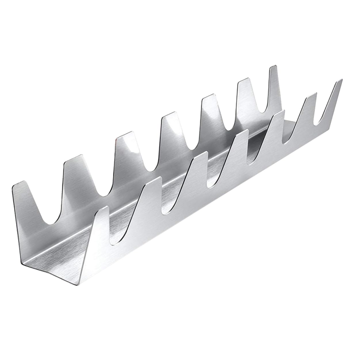 COLLBATH 1pcs Taco Holder Food Serving Tray Hot Dog Tray Para Quesillera Sandwiches Space Food Tray Tortillas Holder Rack Rustproof Taco Rack Corn Tortillas Mexican Pancake Rack Silver