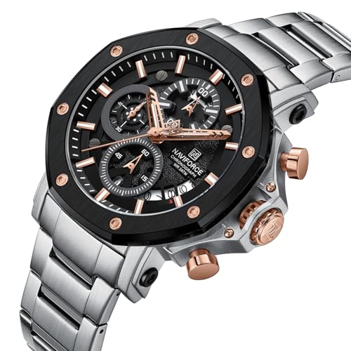 Image of NAVIFORCE NF8065 Rugged Watch with Date and Stopwatch Features Analog Watch